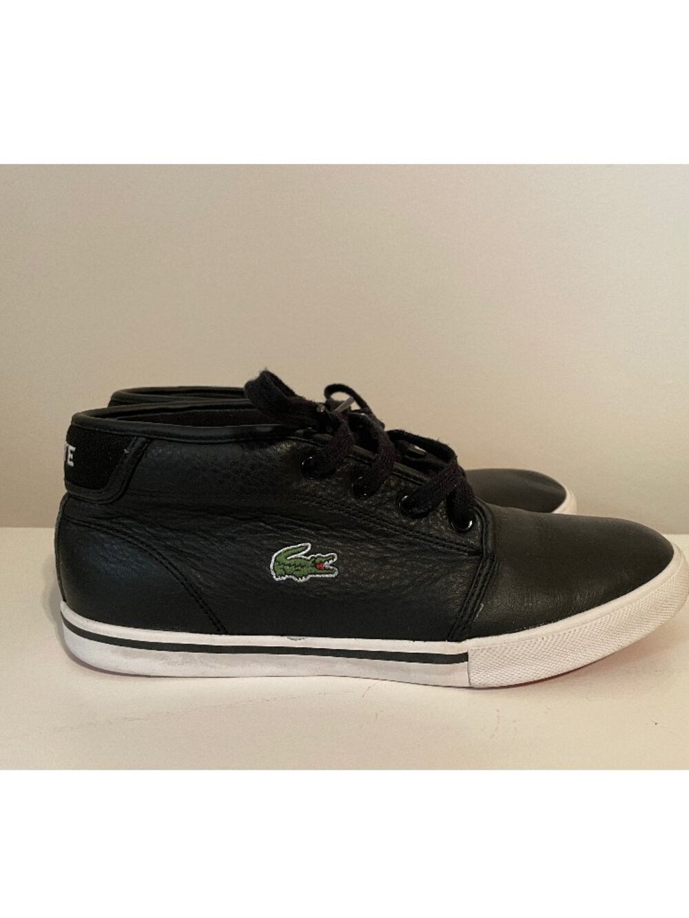 Lacoste Black Leather Shoes / 2016 / Size 7 UK / See US size on tongue